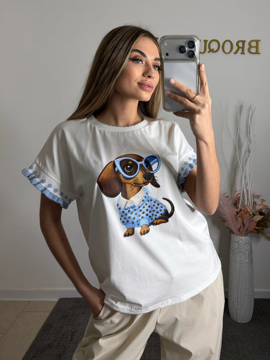T-shirt in Cotone con Stampa – Dettagli Colorati