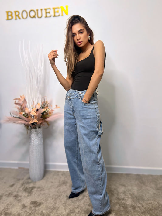 Jeans Gamba Larga - Vita incorociata